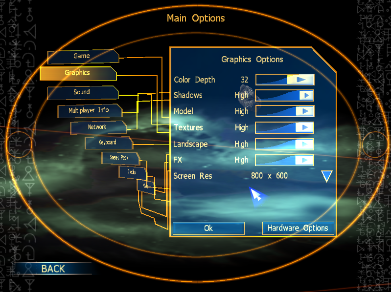 Emperor Battle for Dune running fullscreen on Windows 11 at 1024x768 with original UI