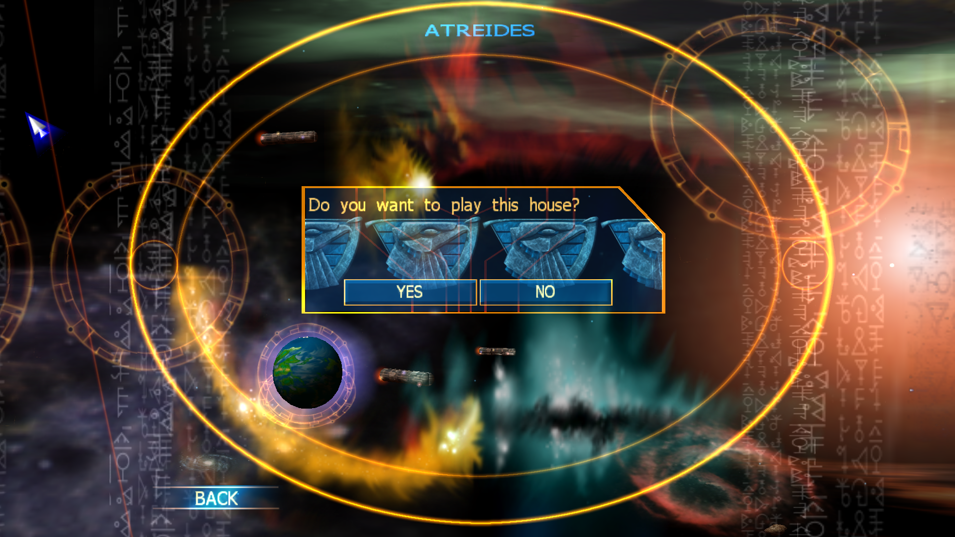 Another menu view in widescreen
